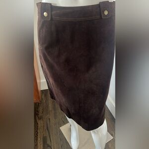Danier Dark Brown Suede Western Skirt